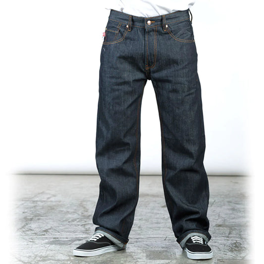 Lowrider Classic Relax Fit Denim Pant 32in. Length 2 Colors (Black and Indigo)